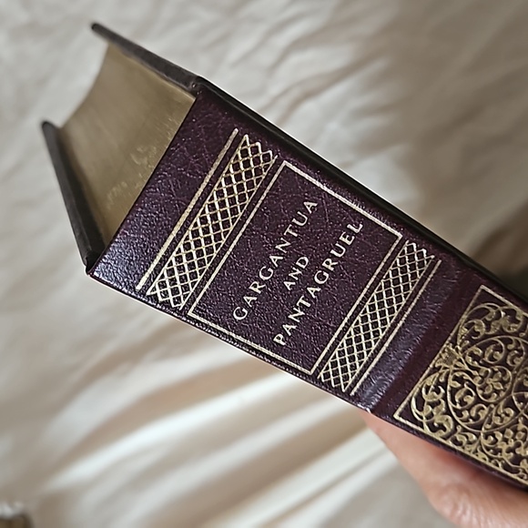 😵1982 1st Printing Franklin Library Gargubtua and Pantagruel leather Rabelaus - Picture 1 of 13